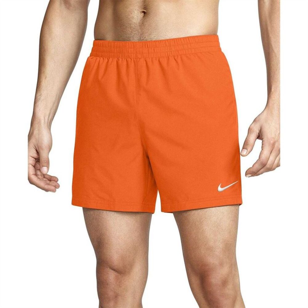 Nike Mens Embroidered Logo Regular Swim Shorts / Orange